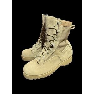 Wellco – Men’s Size 8.5W Tan Combat Boots – New Without Tags